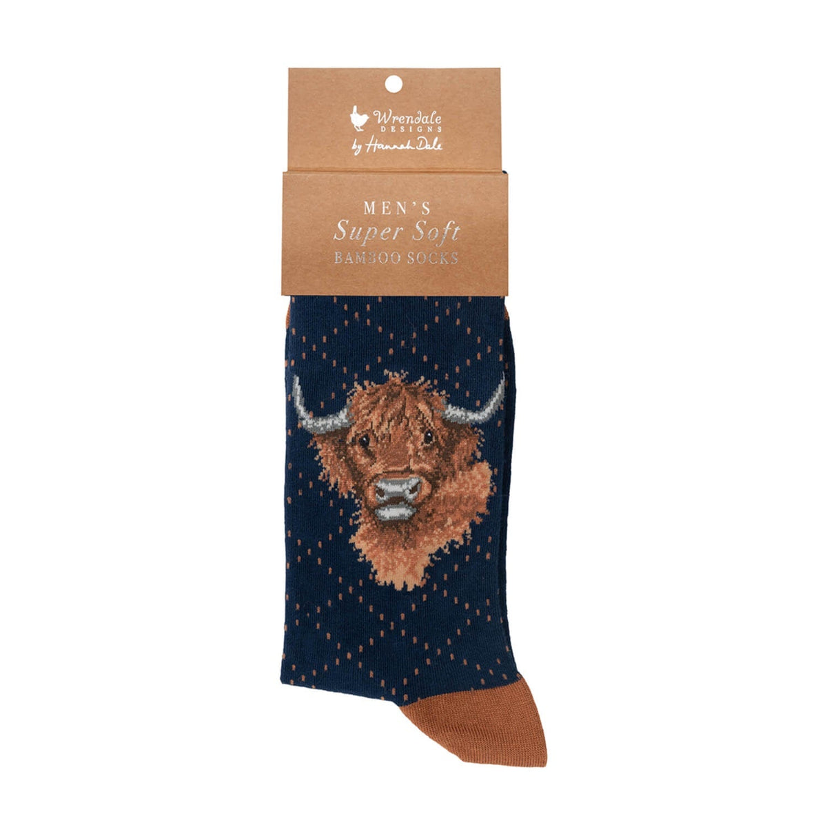 Wrendale Designs Men's Bamboo Socks - Highland Heathers Highland Cow