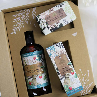 Jasmine & Wild Strawberry Hand and Body Gift Box - Image 2