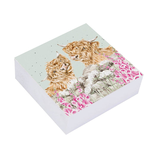 Wrendale Designs Sticky Notes - Just For Moo Highland Cow
