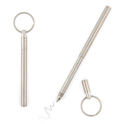 Kikkerland Telescopic Mini Keyring Pen - Stainless Steel