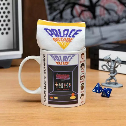 Paladone - Socks |  Stranger Things Mug & Socks Arcade