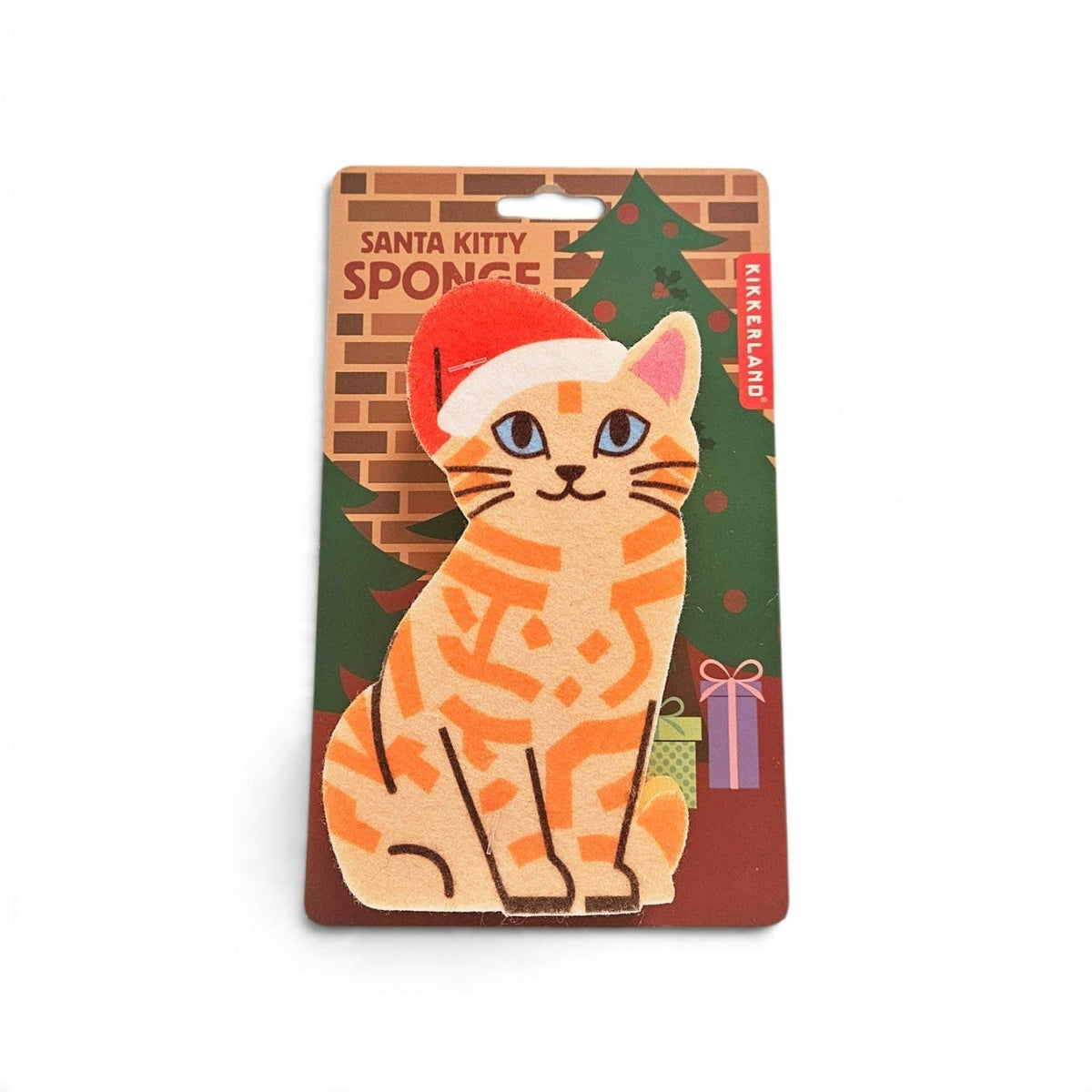 Kikkerland Santa Kitty Christmas Scrub Sponge