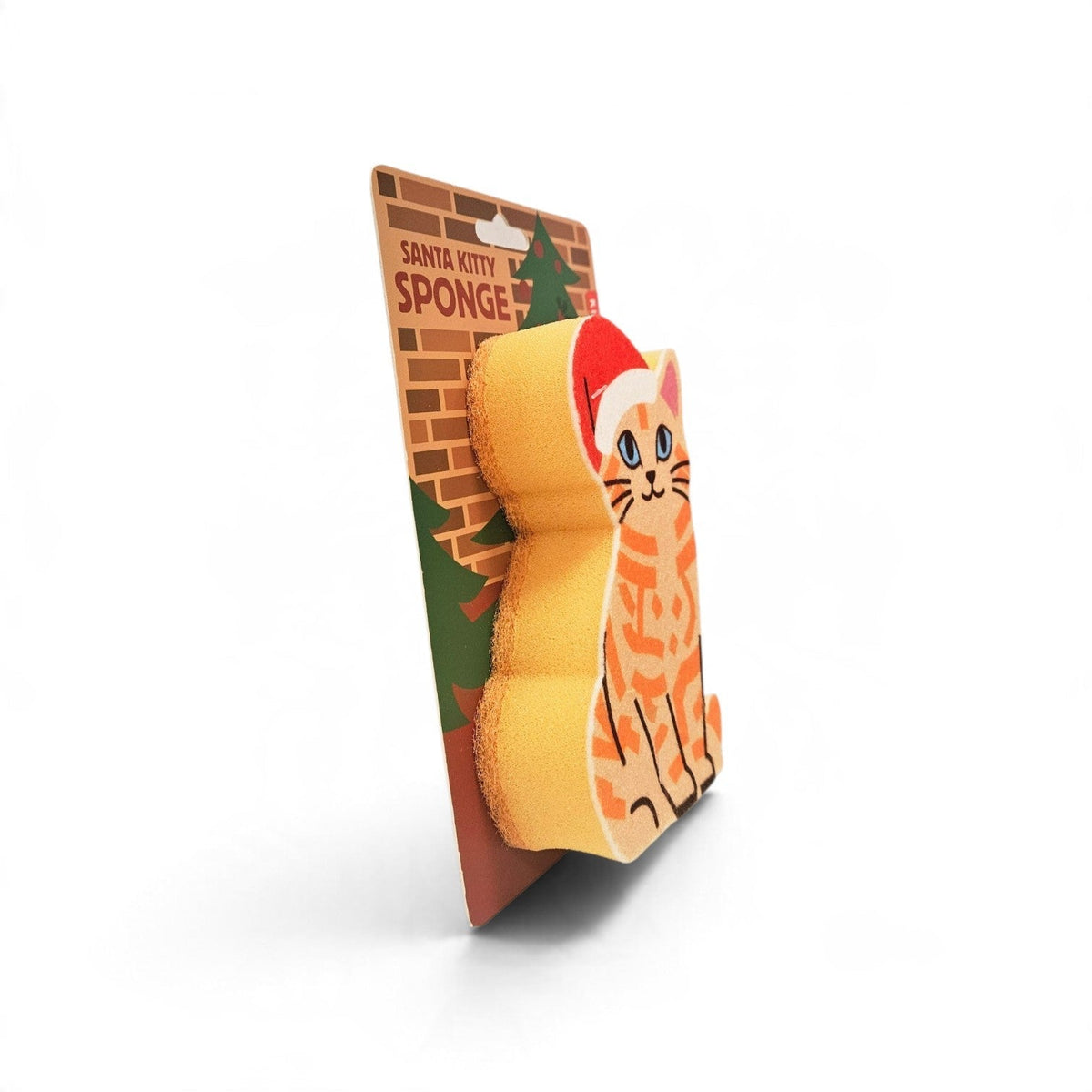 Kikkerland Santa Kitty Christmas Scrub Sponge - image 2