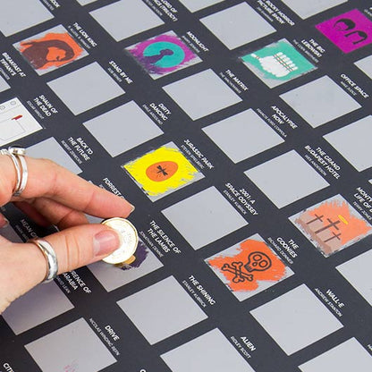 Top 100 Movies Bucket List Poster Scratch Poster