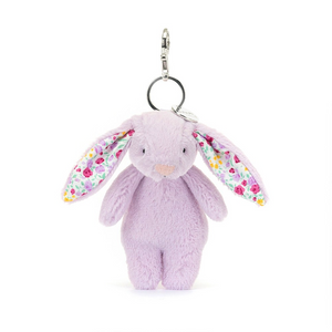 Jellycat Soft Toy |  Blossom Jasmine Bunny Bag Charm Purple