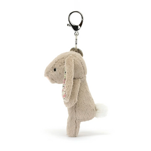 Jellycat Soft Toy |  Blossom Beige Bunny Bag Charm