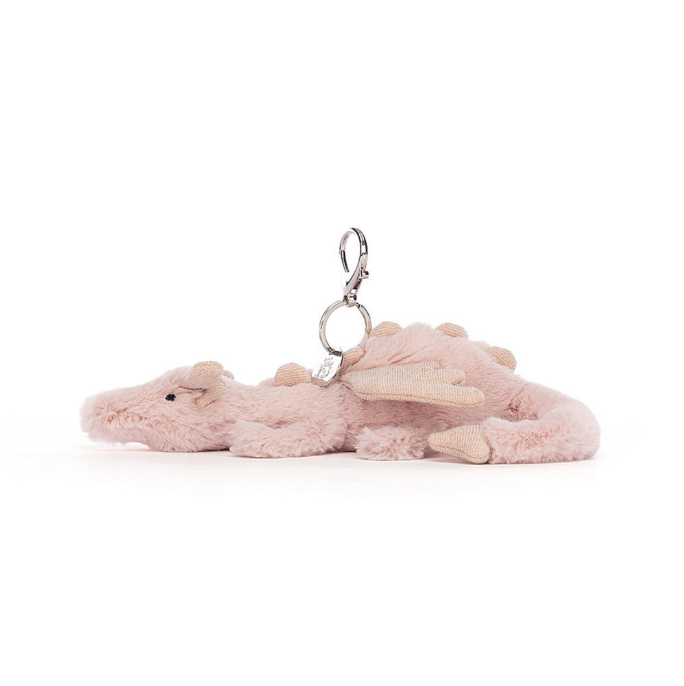 Jellycat Soft Toy | Rose Dragon Bag Charm