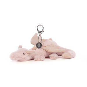 Jellycat Soft Toy | Rose Dragon Bag Charm