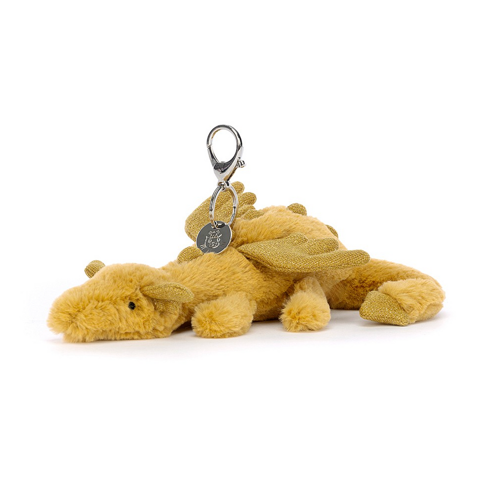 Jellycat Soft Toy | Golden Dragon Bag Charm