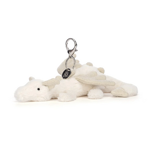 Jellycat Soft Toy | Snow Dragon Bag Charm