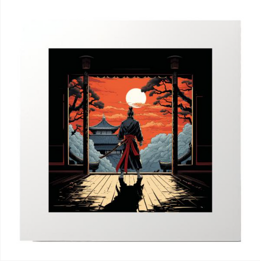 Japanese Samurai Graphic Art Print
