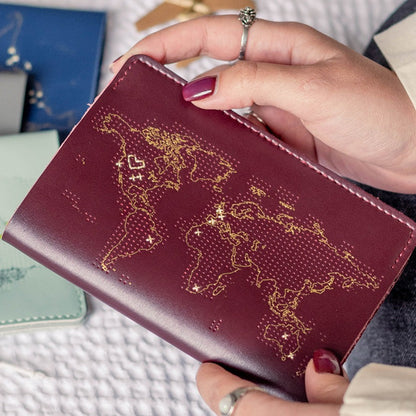Chasing Threads - Passport Cover | Stitch Passport Cover | Maroon