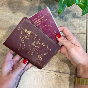 Chasing Threads - Passport Cover | Stitch Passport Cover | Maroon