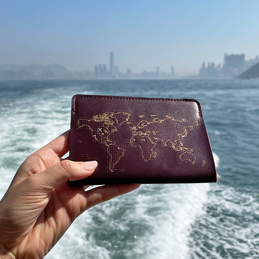 Chasing Threads - Passport Cover | Stitch Passport Cover | Maroon