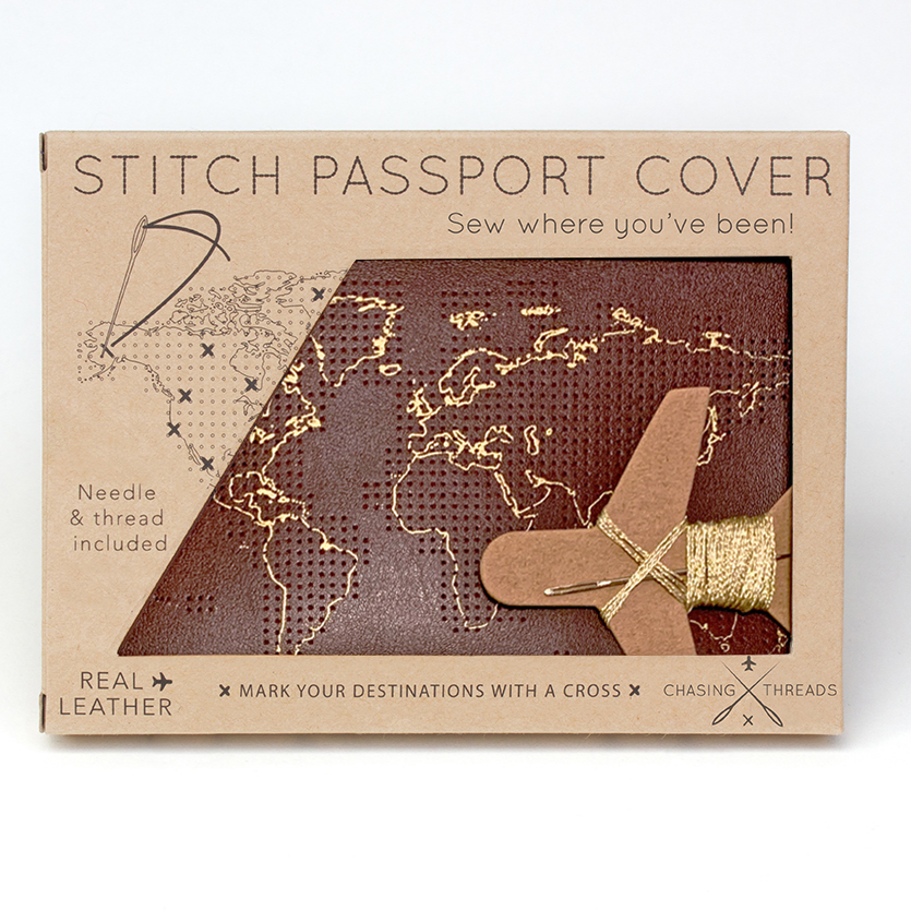 Rechasing Threads Chasing Threads - Passport Cover | Stitch Passport Cover | Maroon