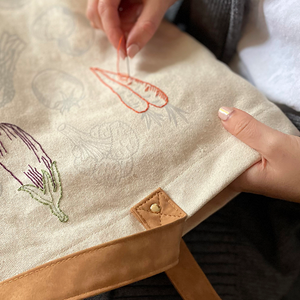 Chasing Threads - Tote Bag | Stitch Your Vegetables Tote Bag