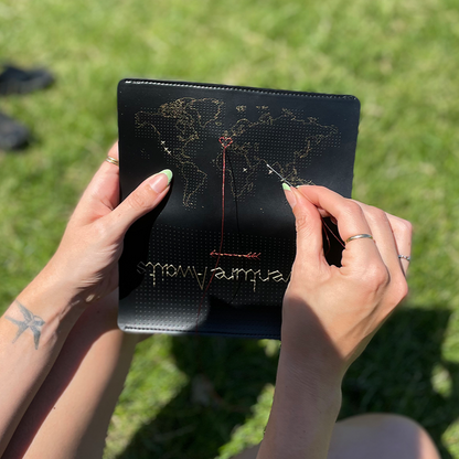 Chasing Threads - Wallets | Stitch Travel Wallet | Black - Vegan