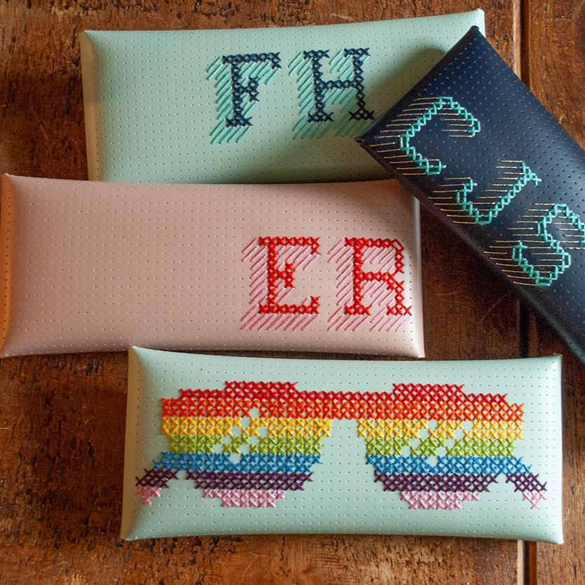 Chasing Threads - Pencil Case | Stitch Pencil Case / Glasses Holder | Pink