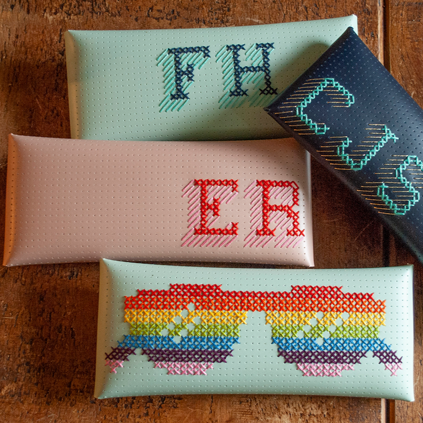 Chasing Threads - Pencil Case | Stitch Pencil Case / Glasse Holder | Mint