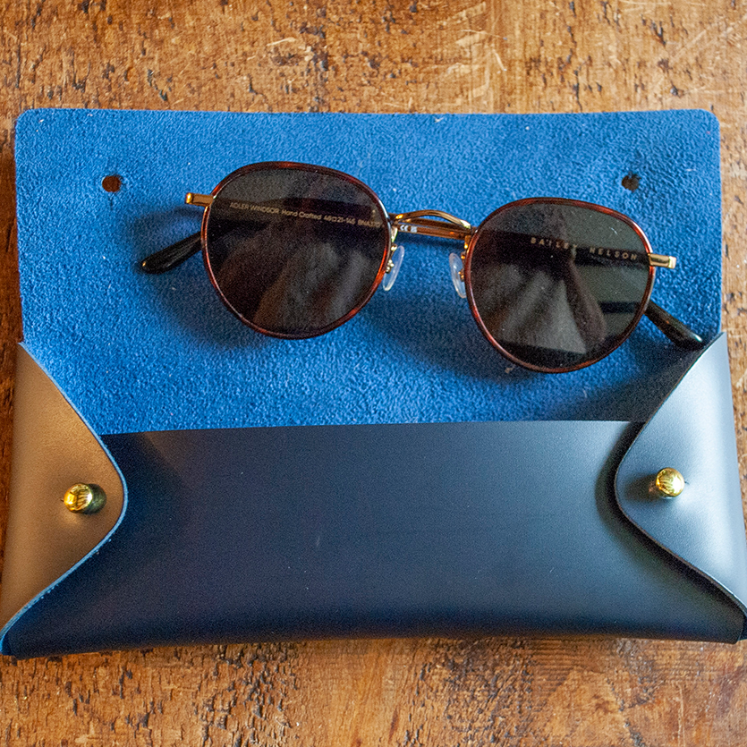 Chasing Threads - Wallets | Stitch Pencil Case / Glasses Holder |  Navy Vegan