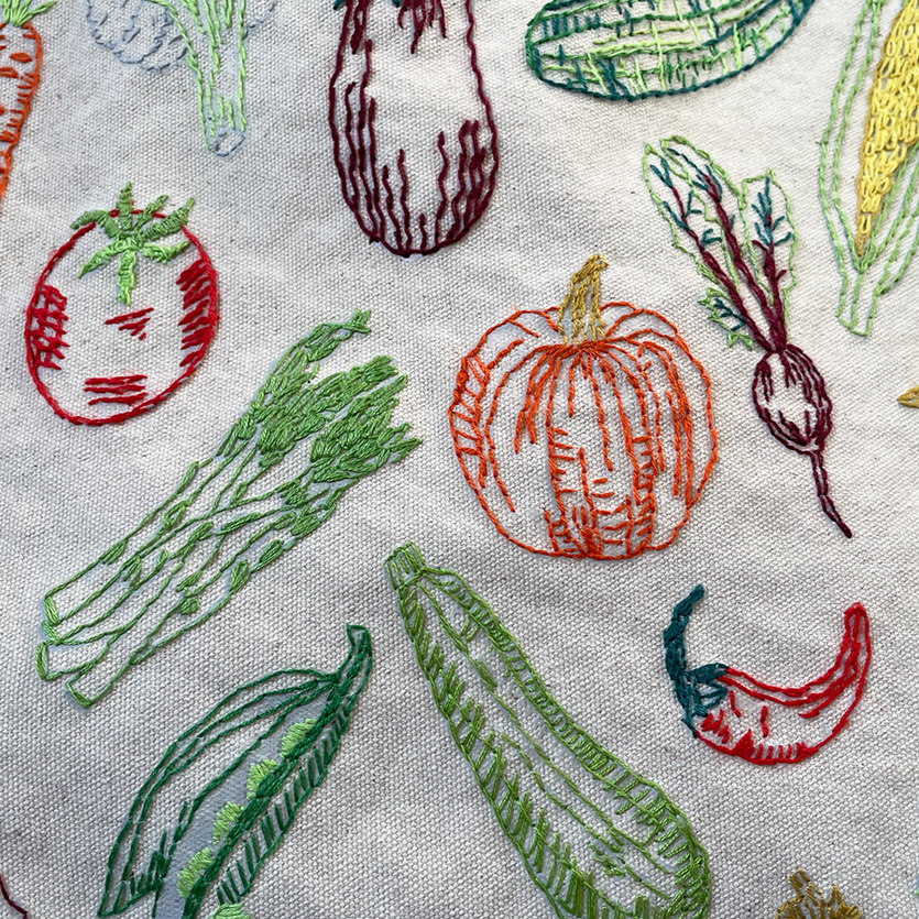 Chasing Threads - Tote Bag | Stitch Your Vegetables Tote Bag