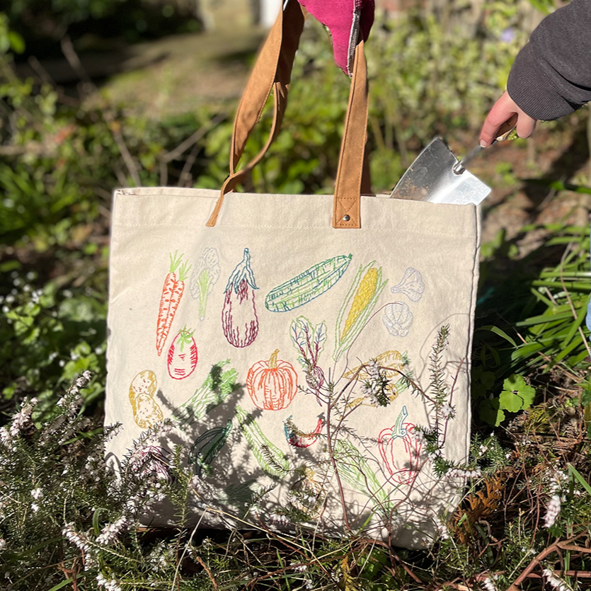 Chasing Threads - Tote Bag | Stitch Your Vegetables Tote Bag