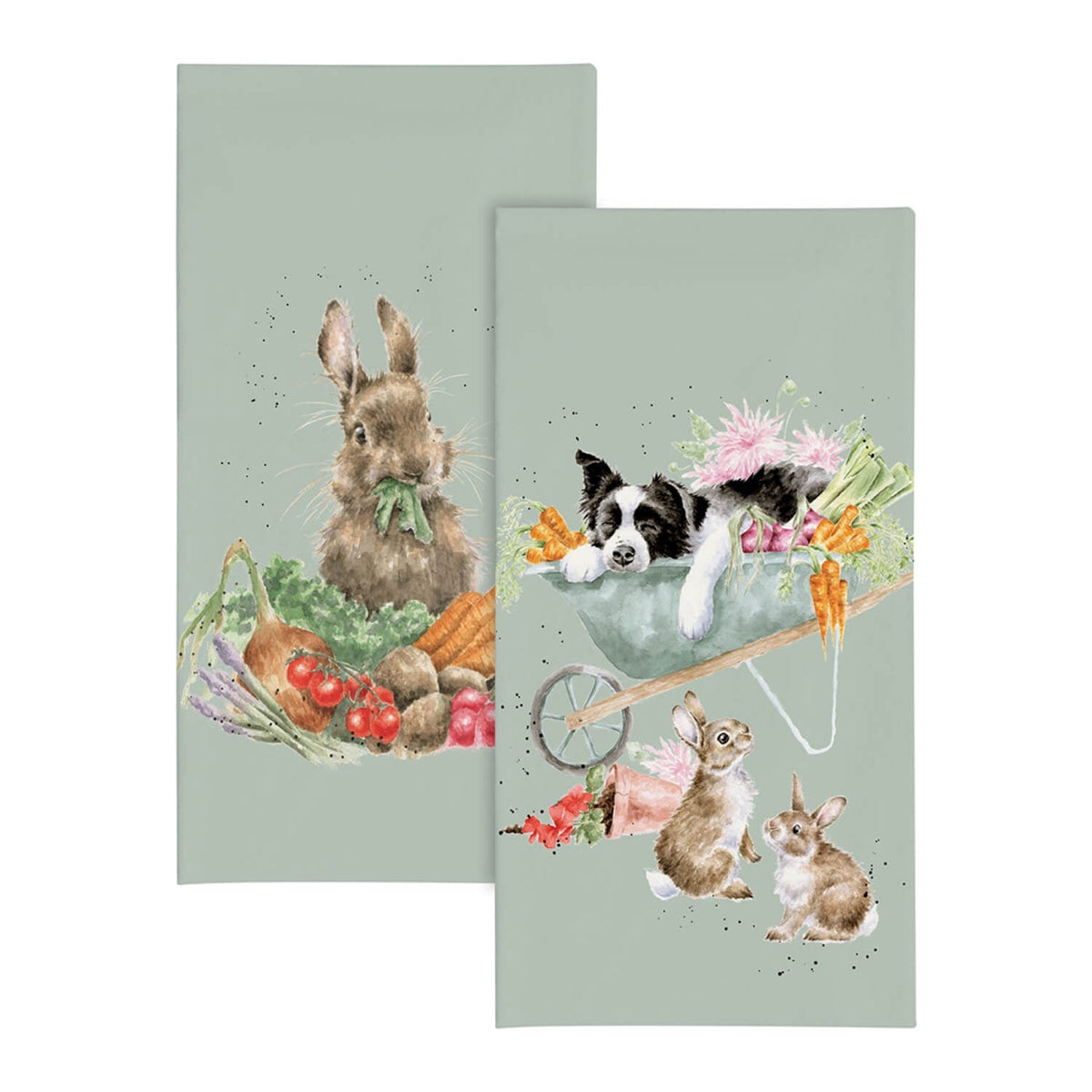 Wrendale Designs Pocket Tissues - Sleeping on the Job Border Collie and Rabbit