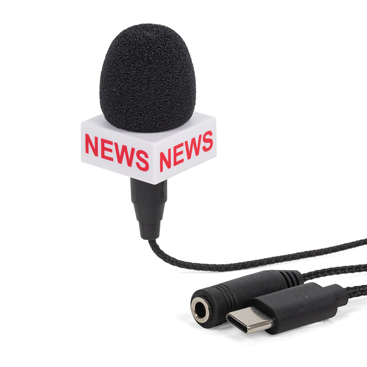 Kikkerland Breaking News Mini Microphone - USB-C