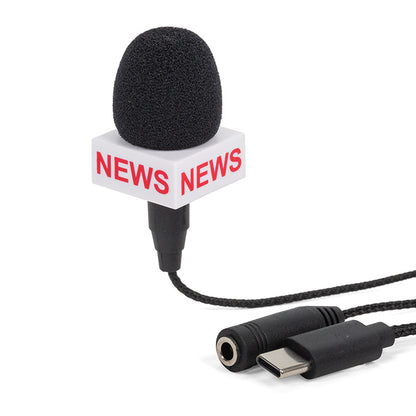 Kikkerland Breaking News Mini Microphone - USB-C