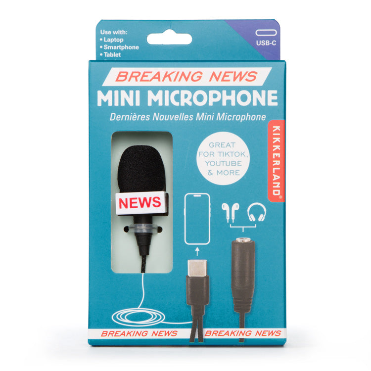 Kikkerland Breaking News Mini Microphone - USB-C - image 3