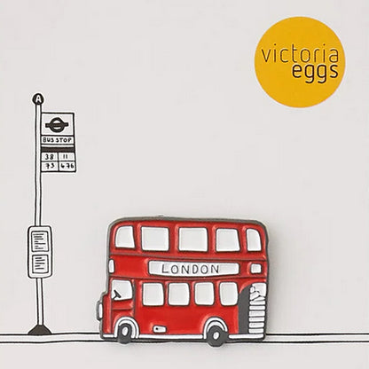 Victoria Eggs London Bus Enamel Pin