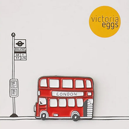 Victoria Eggs London Bus Enamel Pin