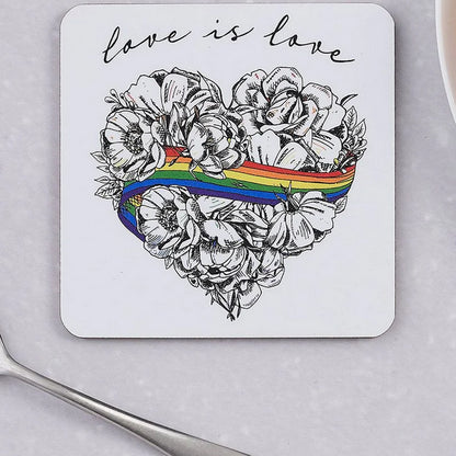 Love is Love Single Coaster