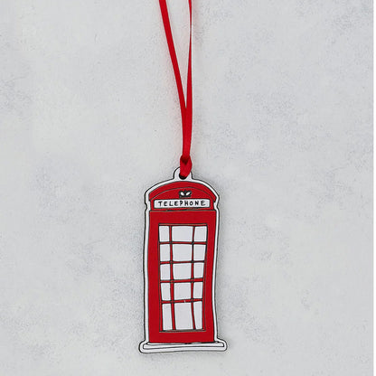 Telephone Box Wooden Decoration