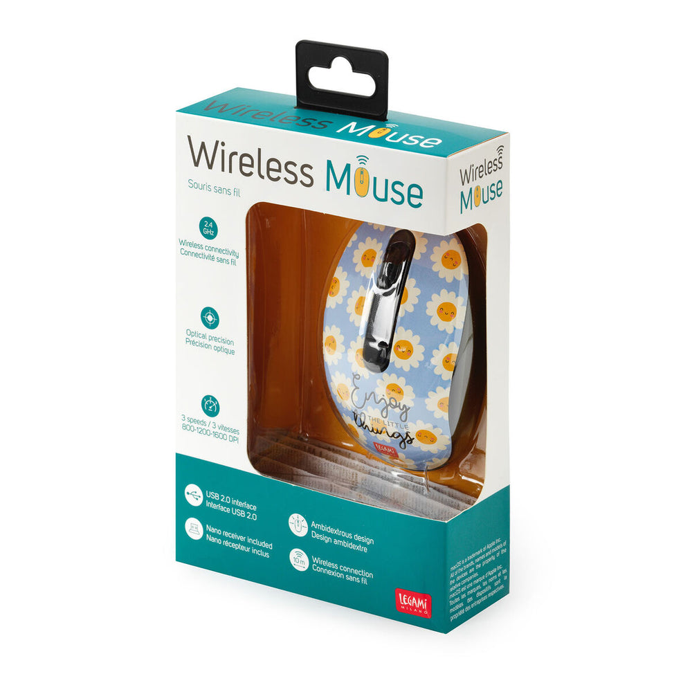 Legami - Mouse | Wireless Mouse with USB Receiver | Daisy
