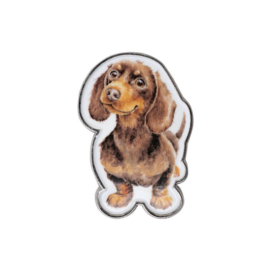 Wrendale Designs Pin Badge - Little Sausage Dog