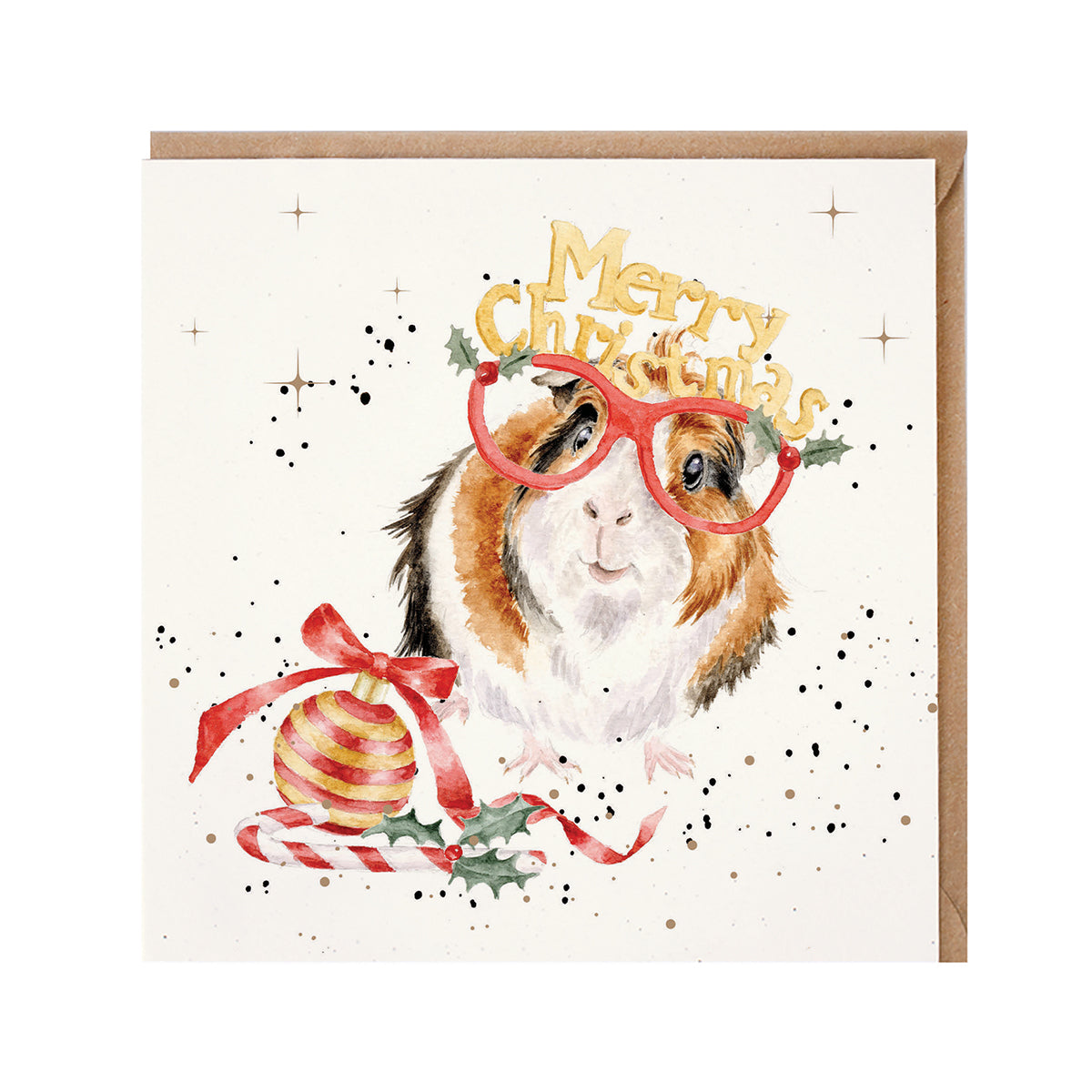Wrendale Designs Christmas Card - Merry Christmas Guinea Pig