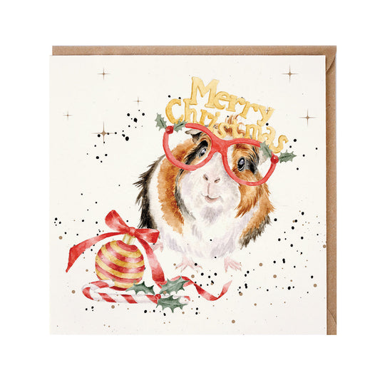 Wrendale Designs Christmas Card - Merry Christmas Guinea Pig