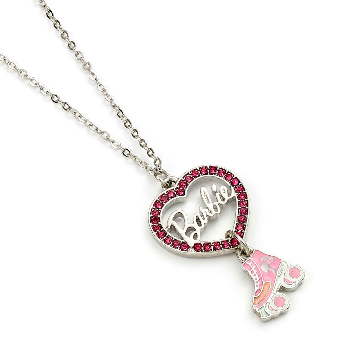 Barbie Crystal Heart and Roller Skate Necklace - The Carat Shop