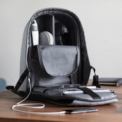 Bobby Hero Medium Anti-Theft Backpack | Grey