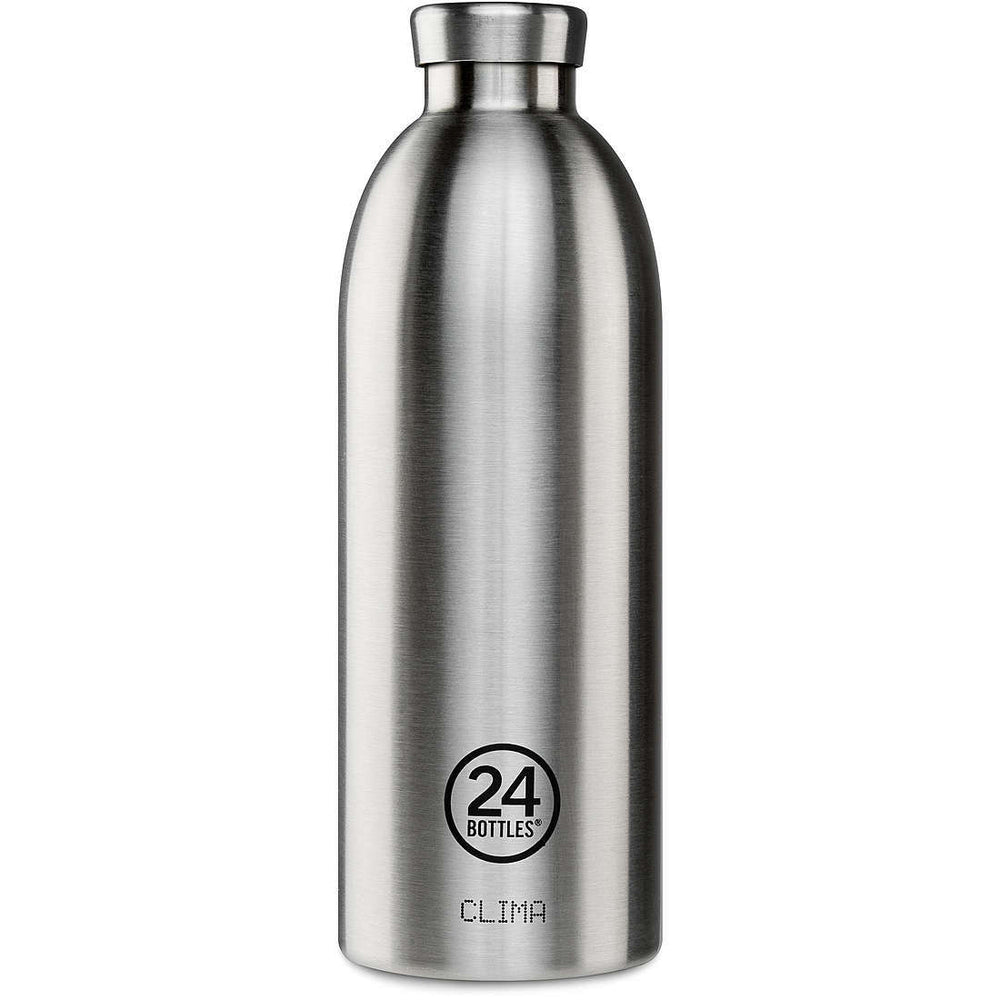 24 Bottles - Insulated Water Bottle | Clima Bottle | Brushed Steel | 850ml