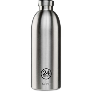 24 Bottles - Insulated Water Bottle | Clima Bottle | Brushed Steel | 850ml