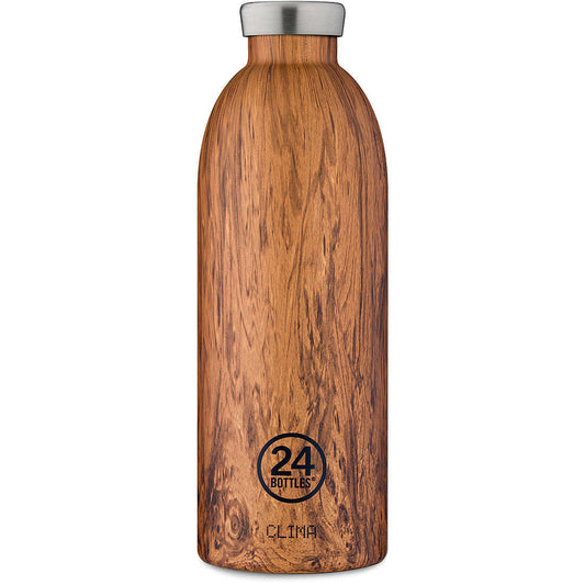 24 Bottles - Insulated Water Bottle | Clima Bottle | Sequoia Wood | 850ml