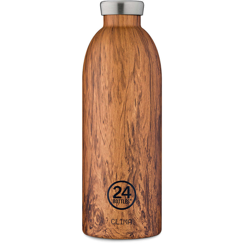 24 Bottles - Insulated Water Bottle | Clima Bottle | Sequoia Wood | 850ml