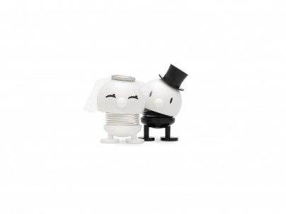 Desk Bumble Bouncy Figurine Hoptimist Bride & Groom | White