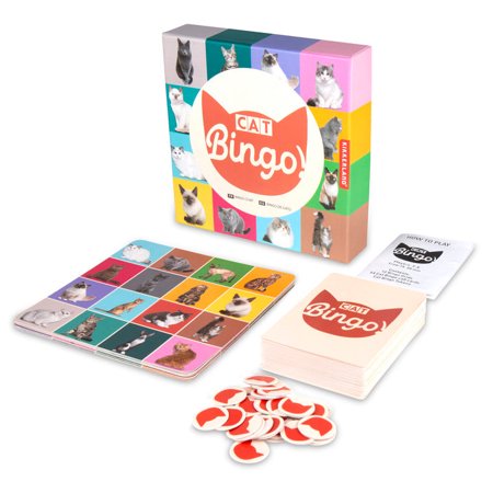 Kikkerland - Board Game | Cat Themed Bingo Board Game