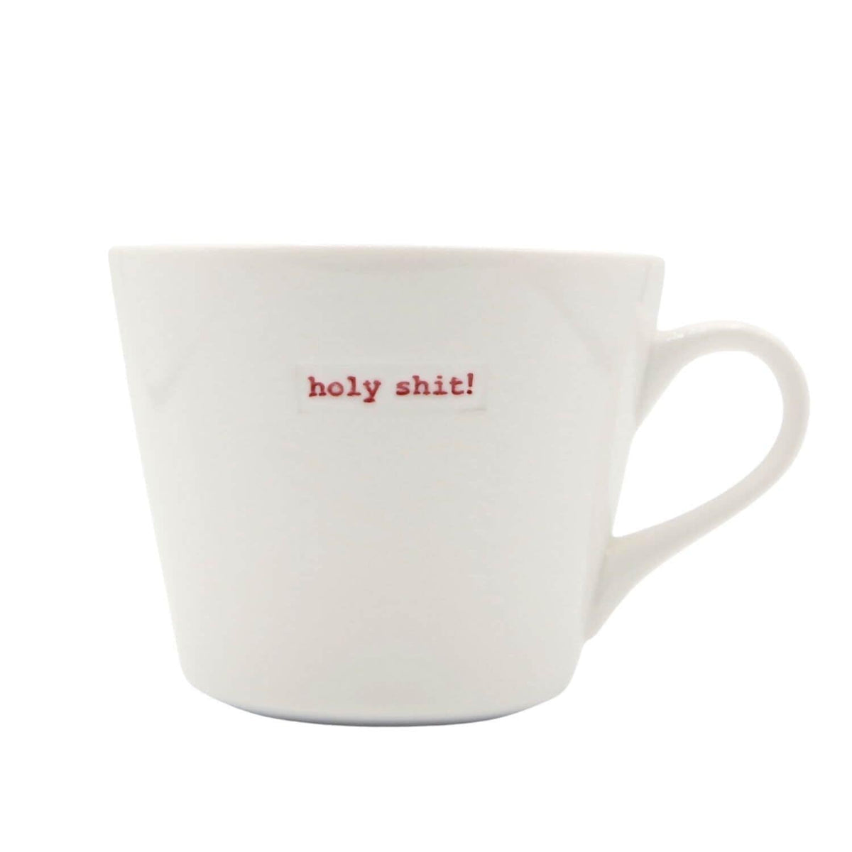 Keith Brymer Jones Word Range 350ml Bucket Mug - Holy Shit! - Funny Rude Mug Gift