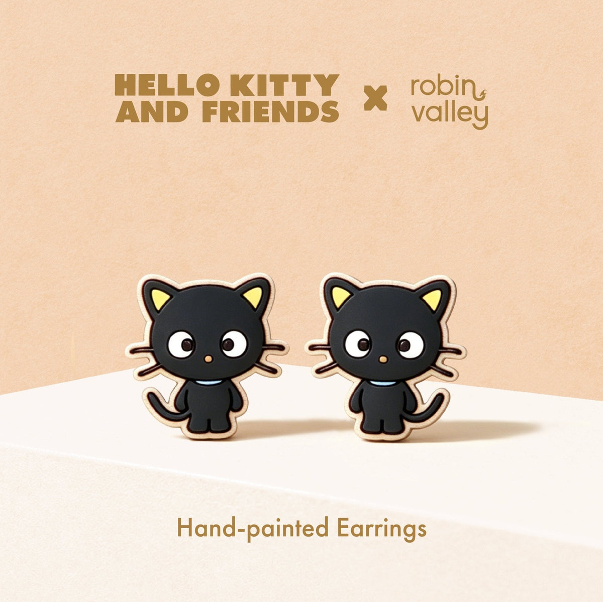Robin Valley Officially Licensed Chococat Stud Earrings - Sanrio Jewellery Gift