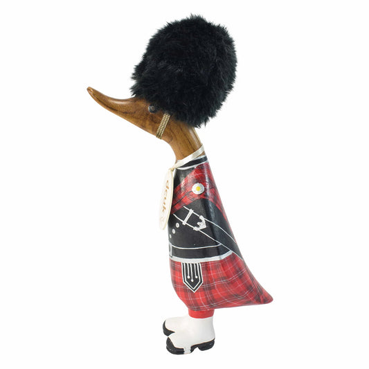 Natural Wooden Scottish Guard Duckling Ornament