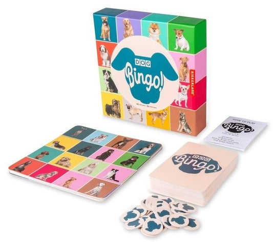 Kikkerland - Board Game | A Dog-Themed Bingo Board Game | Dog Bingo Game
